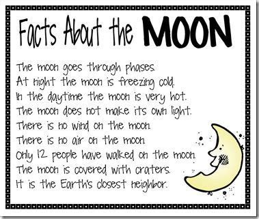 moon facts | Space preschool, Space theme preschool, Space lessons