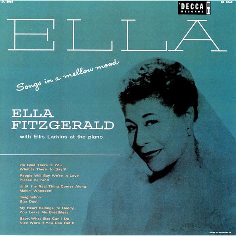 Ella Fitzgerald - Songs In A Mellow Mood | Ella fitzgerald, Music album cover, Songs