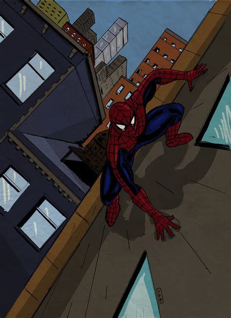 SPIDERMAN CRAWLING WALLS by return-hangar on deviantART