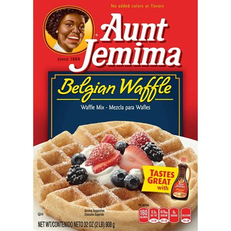 Aunt Jemima Belgian Waffle Mix, 32 oz Box - Walmart.com - Walmart.com