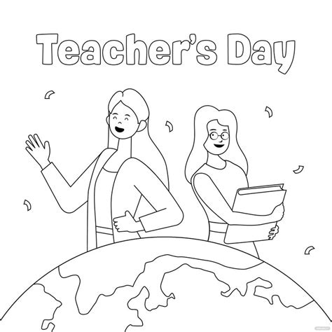 World Teachers Day Drawing in PSD, Illustrator, SVG, JPG, EPS, PNG - Download | Template.net