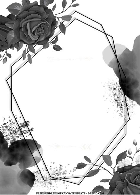 Awesome (Free) 10+ Black And White Roses Canva Wedding Invitation Templates When it comes to ...