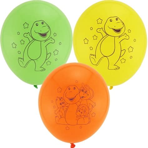 Barney and Friends Latex Balloons (6ct) - Walmart.com - Walmart.com