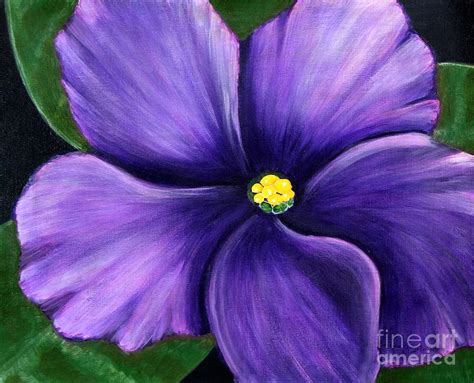 Purple African Violet Painting by Barbara A Griffin - Fine Art America