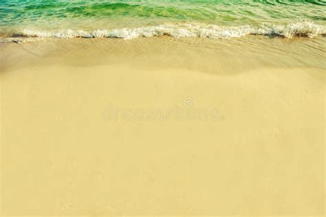 Ocean Wave and Yellow Beach Clear Stock Image - Image of foam, peace ...