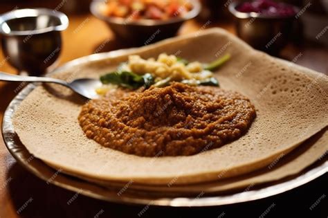 Premium AI Image | Traditional ethiopian cuisine