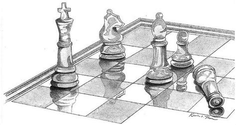 Chess Board Drawing by Metz2009, via Flickr | Shadow drawing, Drawing artwork, Art prompts