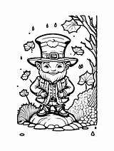 Cute Leprechaun Coloring Page · Creative Fabrica sketch template