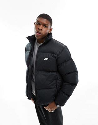 Nike Club puffer jacket in black | ASOS