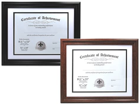 Lawrence 11x14 Bevel Mat Certificate Frame For 8.5x11