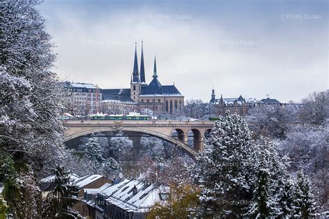 Winter snow in Luxembourg city – Stock Images Luxembourg