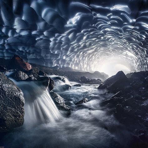 Ice Cave under Volcano, Russia photo on Sunsurfer