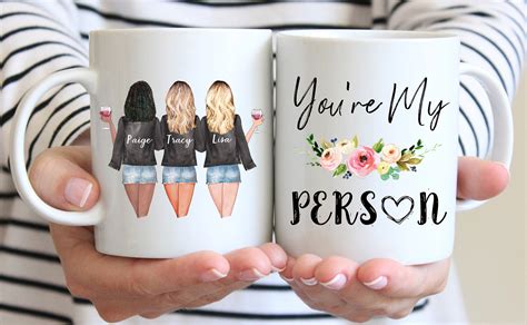 3 Best Friends Mug Personalized Friend Mug BFF Mug Bestie | Etsy