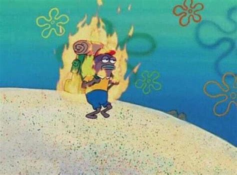 Burning backpack guy SpongeBob Blank Template - Imgflip