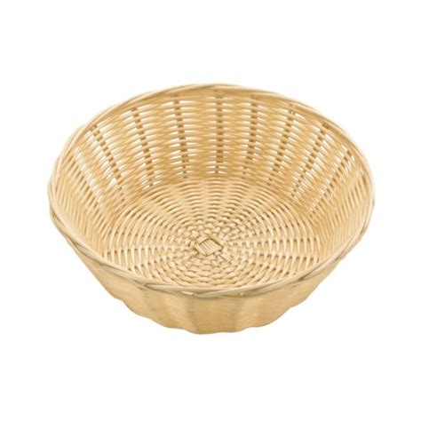 Polypropylene Rattan Basket dia.20x7cm Round Light Brown (C03 Range ...