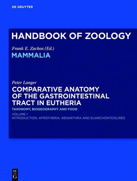 Comparative Anatomy of the Gastrointestinal Tract in Eutheria I: Taxonomy, Biogeography and Food ...