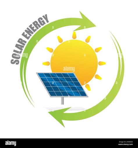 Solar energy logo. Green energy concept. Solar panel with Sun and ...