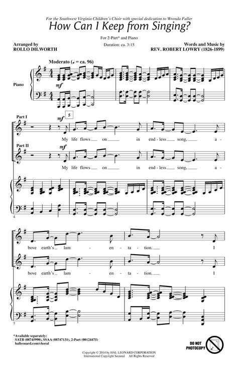 How Can I Keep From Singing Sheet Music by Rollo Dilworth (SKU: 00124475) - Stanton's Sheet Music