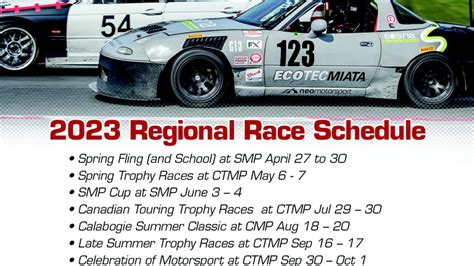 2023 CASC-OR Regional Racing Schedule | CASC Ontario Region