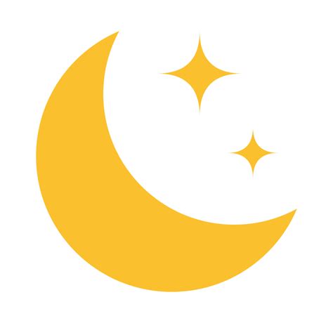 Crescent Moon Icon Sticker