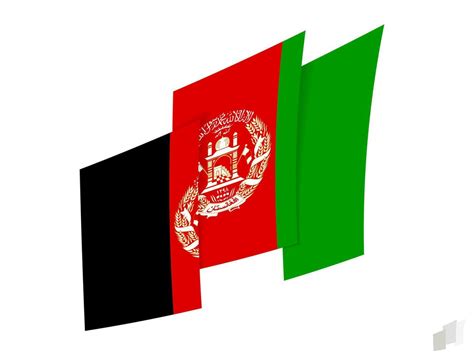 Afghanistan flag in an abstract ripped design. Modern design of the ...