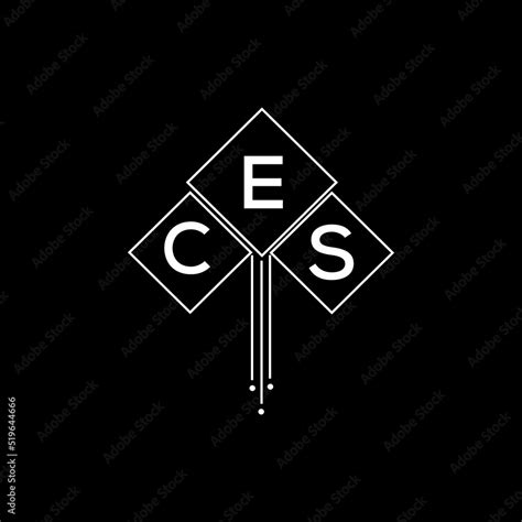 CES letter logo design with white background in illustrator, CES vector ...