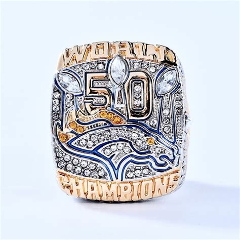 2015 Denver Broncos Super Bowl 50 Championship Ring Replica Offical Edition MILLER size 8-14 ...