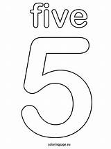 Five Coloring Page sketch template