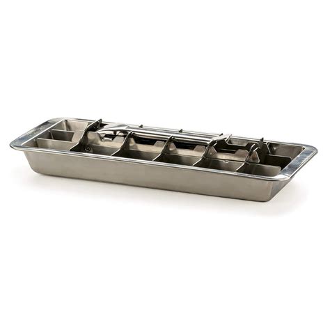 Stainless Steel Ice Cube Tray, Lever Style Easy Release Handle -18 Ice ...