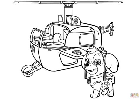 Skye Paw Patrol Badge Coloring Coloring Pages