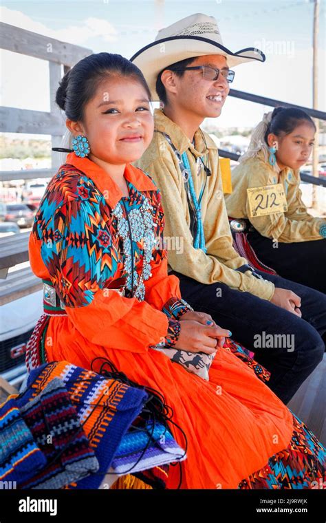 Window Rock, Arizona, USA. Navajo Nation Fair. Young people in ...