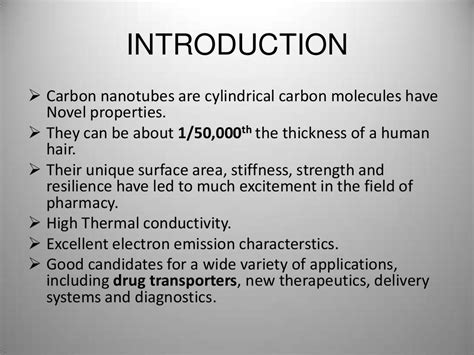 Applications of carbon nanotubes