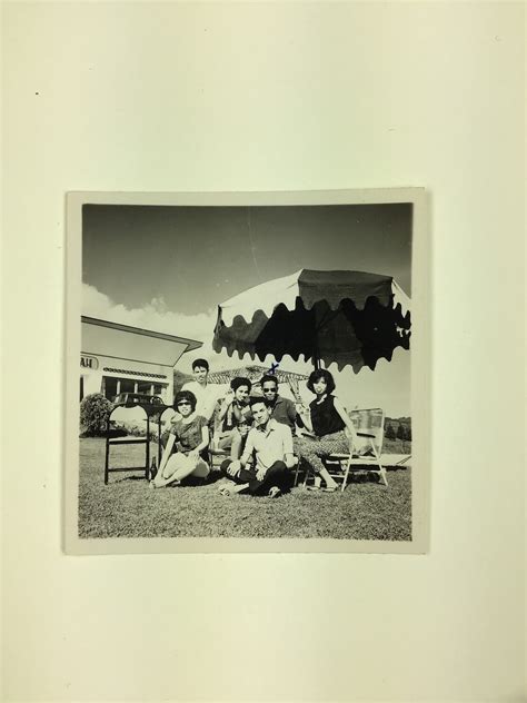 Photograph - Hans Hukom & Friends, Group Outside Bungalow, Tretes, Surabaya, Indonesia, 1966