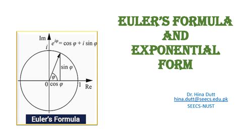 SOLUTION: Eulers formula and exponential form with examples - Studypool