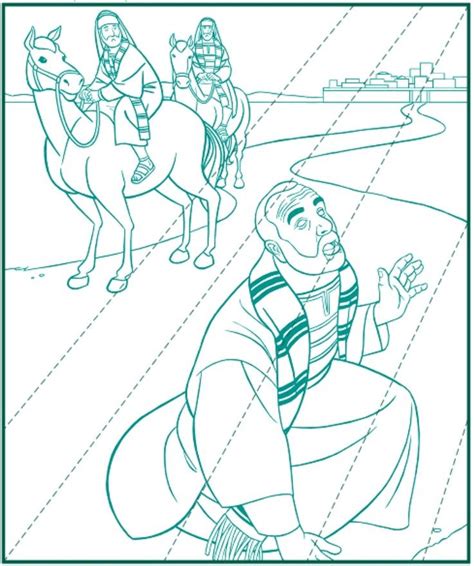 Saul (Paul) on the road to Damascus (Acts 9) | Bible coloring pages ...