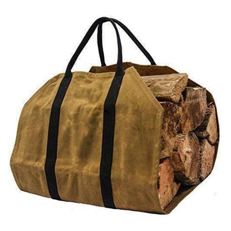 Waxed Canvas Camping Firewood Tote - Life Changing Products