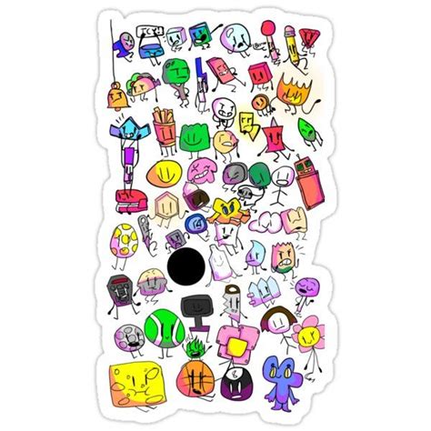 'Bfb characters' Sticker by Hoshi Hours in 2020 | Vinyl decal stickers, Vinyl sticker, Sticker ...