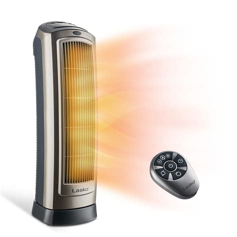 Lasko Oscillating Digital Ceramic Tower Heater for Home with Adjustable Thermostat, Timer and ...