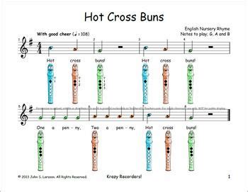 Easy Recorder Sheet Music - Hot Cross Buns | Education | Pinterest | Sheet music