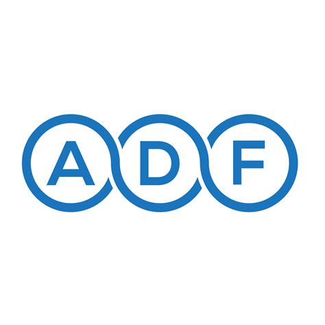 ADF letter logo design on white background. ADF creative initials ...