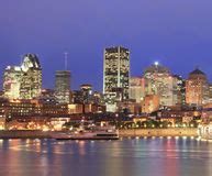 Montreal, Canada - Skyline By Night Stock Image - Image of night, skyscrapers: 10566687