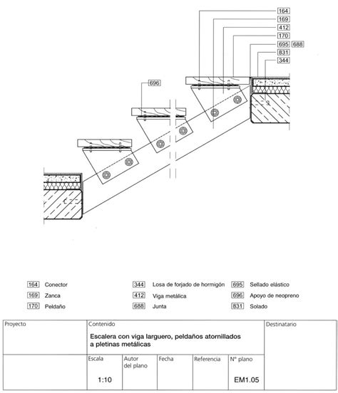 Floating Staircase Detail Drawing