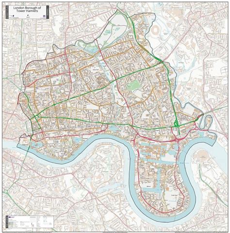 London Borough of Tower Hamlets - Street Map