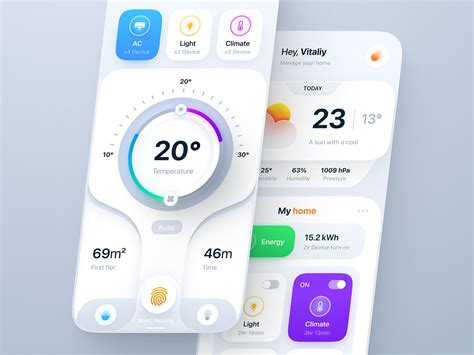 Smart Home App by Vitali Darozhka on Dribbble