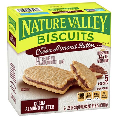 Nature Valley Biscuits with Cocoa Almond Butter 5-1.35 oz Pouches | Hy-Vee Aisles Online Grocery ...