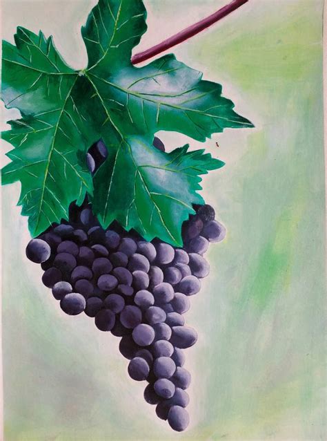 Black grapes oil painting Painting by Shahbaz Khan | Saatchi Art