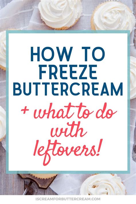 Yes you really can freeze buttercream. You can either freeze your ...