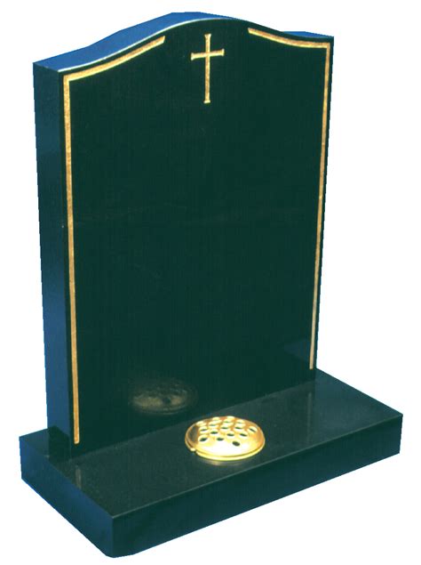 Buy Granite Headstone - Gold keyline & cross design | Memorials,Granite Headstones,Special Offer ...