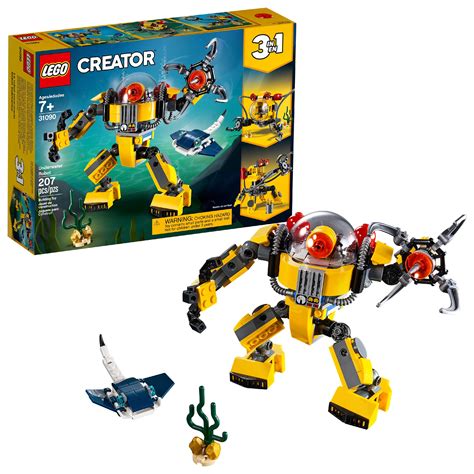 LEGO Creator Underwater Robot and Submarine Toy Building Kit 31090 ...