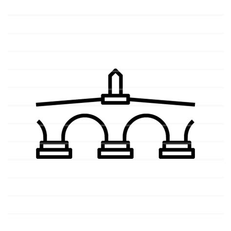 Skopje – Republic of Macedonia: Stone Bridge (outline) - Landicons